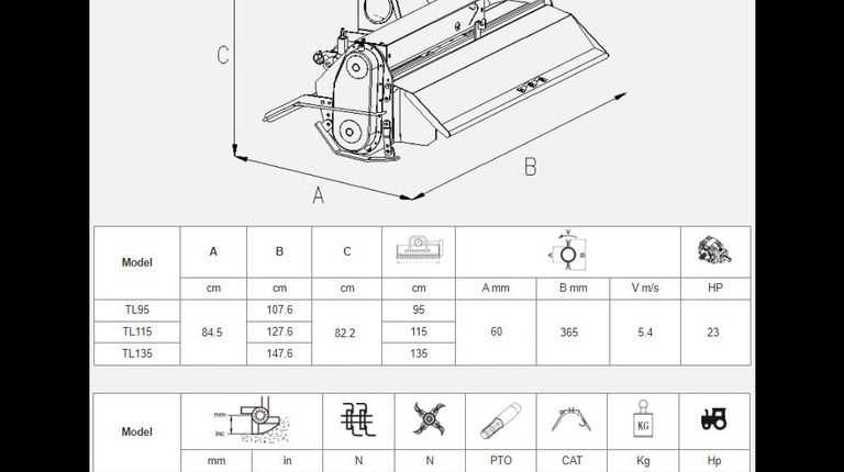 Kraffter Grondfrees 95 cm