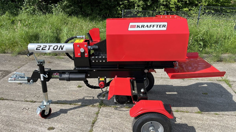 Kraffter Houtklover 22T Elektrisch 400V Horizontaal