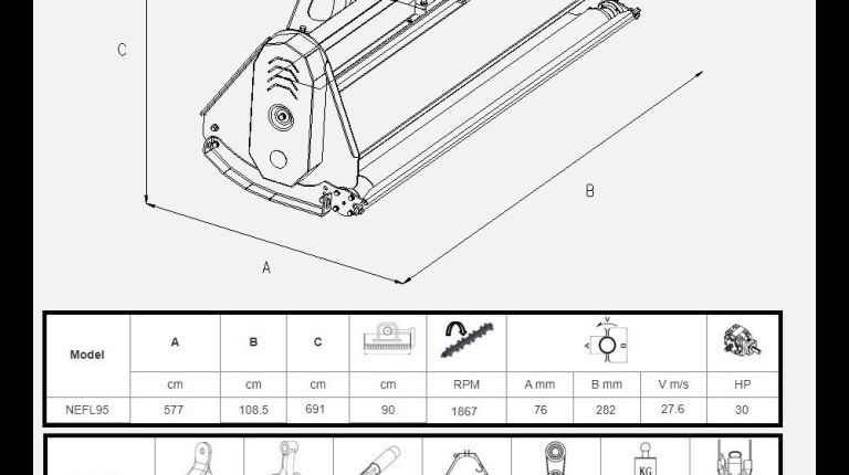 Kraffter Klepelmaaier Compact 155 cm Hamer-Klepels
