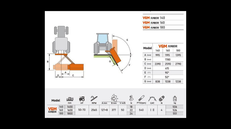 Mateng Verstekmaaier Junior 160 cm